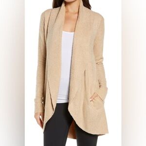 Barefoot Dreams CozyChic Lite Circle Cardigan in Soft Camel